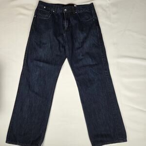 Rocawear Men's Dark Wash Straight Leg Jeans W38 L30 Y2K Hip‎ Hop